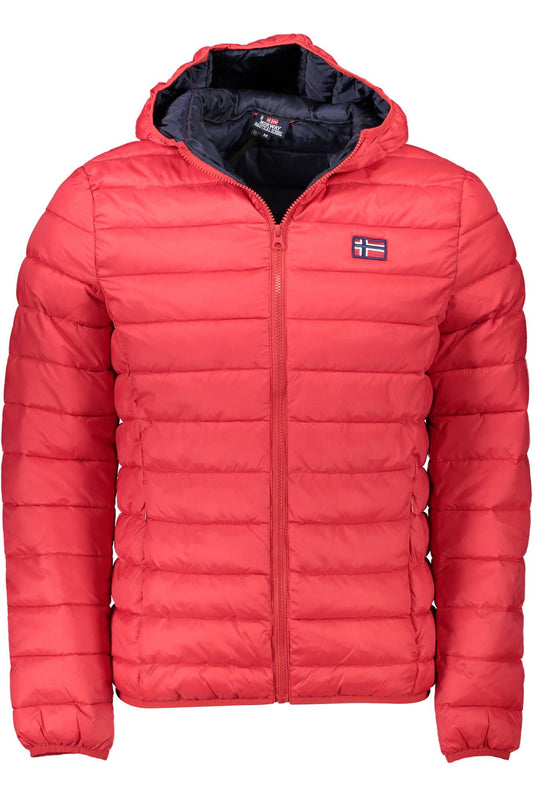 Red Polyamide Men Jacket