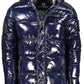 Blue Polyester Men Jacket