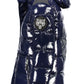 Blue Polyester Men Jacket