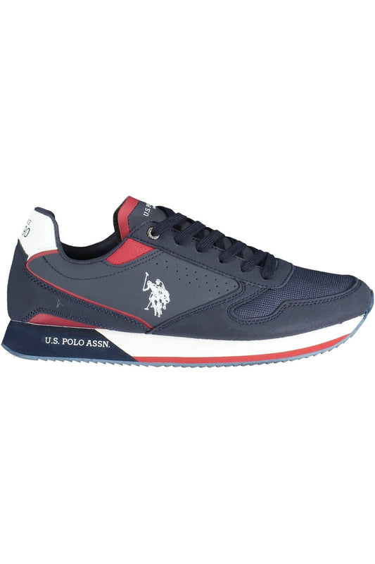 Blue Polyester Men Sneaker
