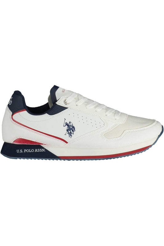 White Polyester Men Sneaker