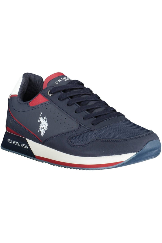 Blue Polyester Men Sneaker