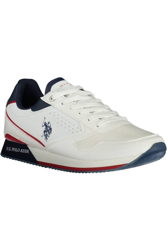 White Polyester Men Sneaker