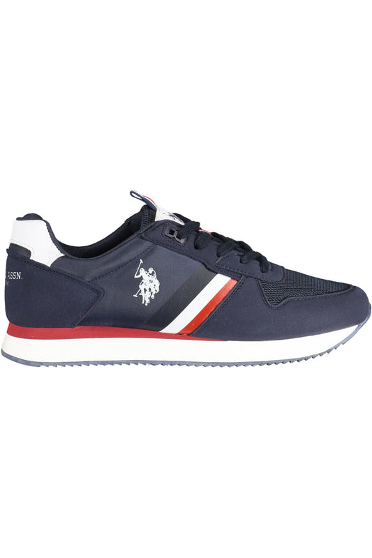 Blue Polyester Men Sneaker