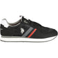 Black Polyester Men Sneaker