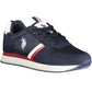 Blue Polyester Men Sneaker
