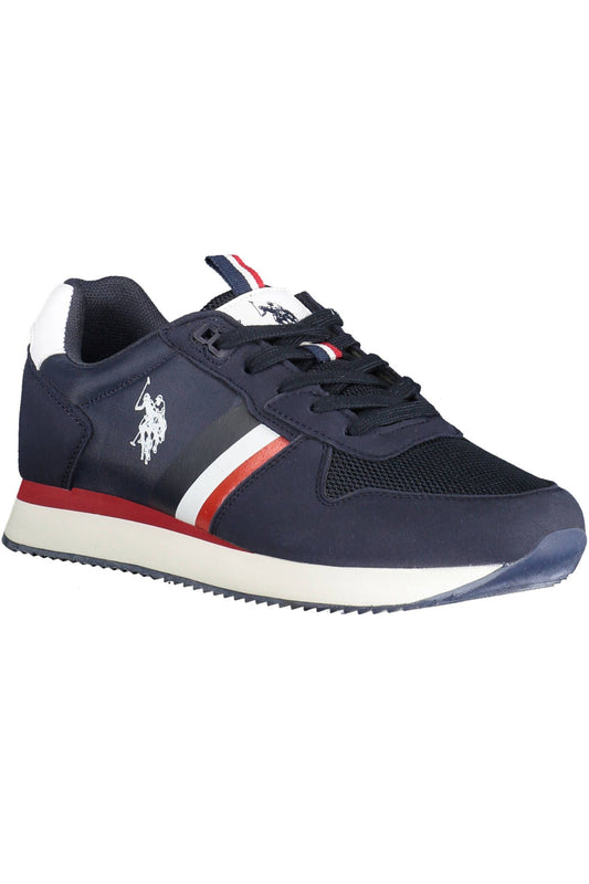 Blue Polyester Men Sneaker