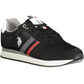 Black Polyester Men Sneaker