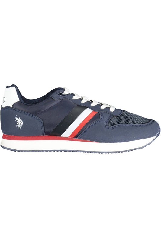 Blue Polyester Men Sneaker