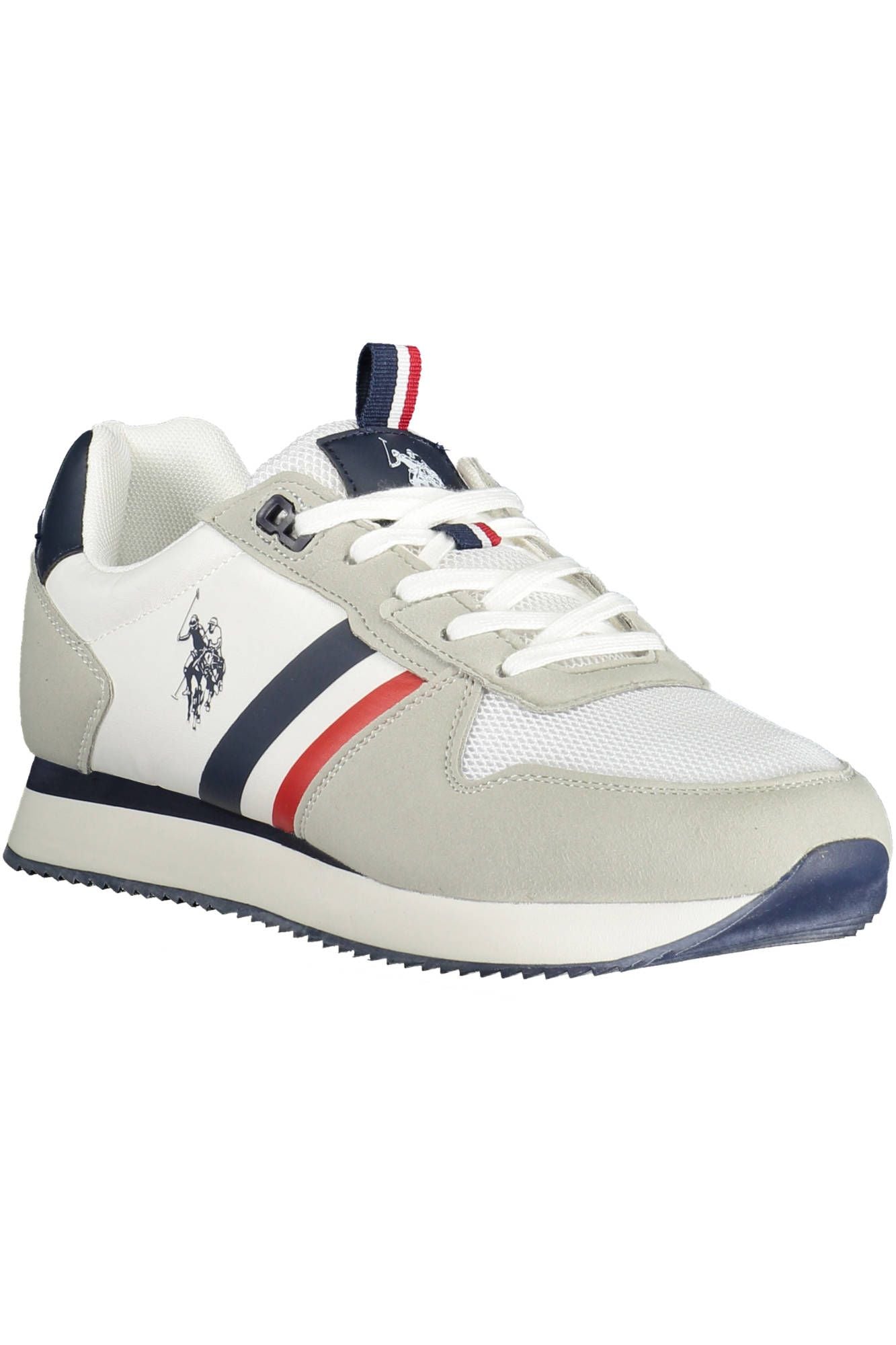 White Polyester Men Sneaker