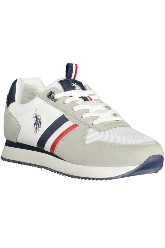 White Polyester Men Sneaker