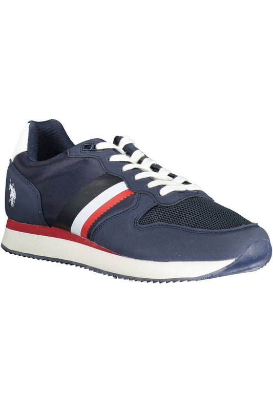 Blue Polyester Men Sneaker