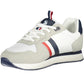 White Polyester Men Sneaker