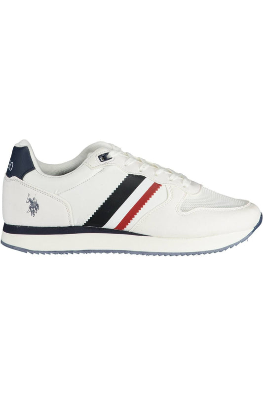 White Polyester Men Sneaker
