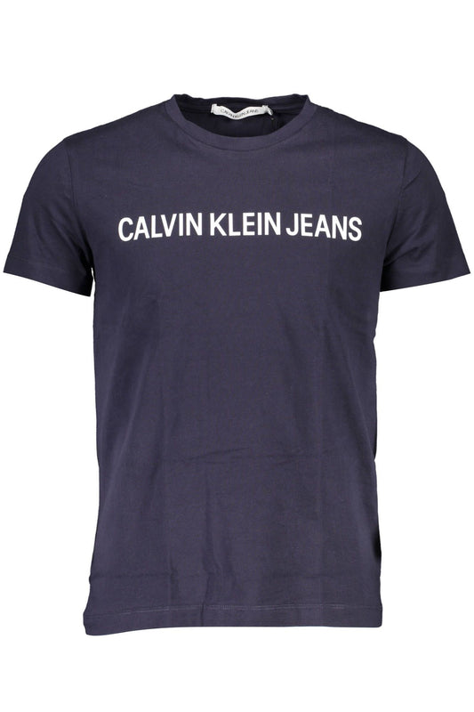 Blue Cotton Men T-Shirt