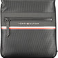 Black Polyurethane Men Shoulder Bag
