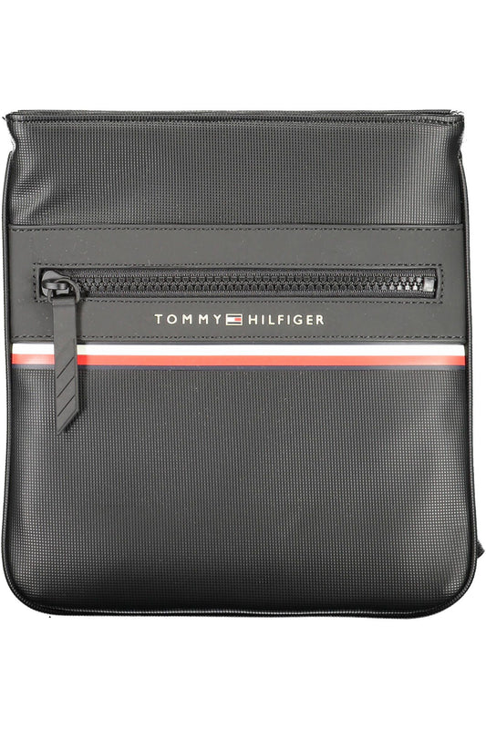 Black Polyurethane Men Shoulder Bag