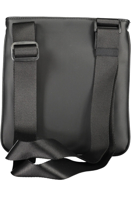 Black Polyurethane Men Shoulder Bag