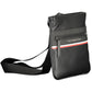 Black Polyurethane Men Shoulder Bag