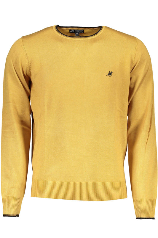 Yellow Nylon Men Sweater