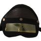 Elegant Black Trapper Hat with Wool Blend Fabric