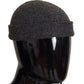 Chic Gray Virgin Wool Docker Hat