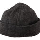 Chic Gray Virgin Wool Docker Hat