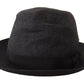 Elegant Gray Wool Fedora Hat