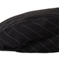 Elegant Striped Newsboy Hat