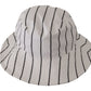 Elegant White Striped Bucket Hat