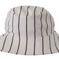 Elegant White Striped Bucket Hat