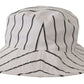 Elegant White Striped Bucket Hat