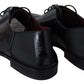 Black Leather Lace Up Men Dress Derby Shoes