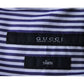 Gucci Men's Stripped Slim Navy / White Cotton Dress Shirt