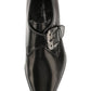 Sleek Calfskin Leather Shoes with Buckle