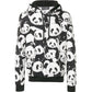 Elegant White Cotton Hoodie with Chic Print