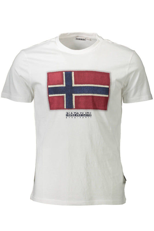 White Cotton Men T-Shirt
