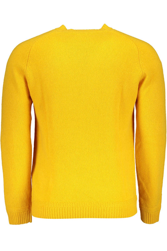 Yellow Wool Men Sweater