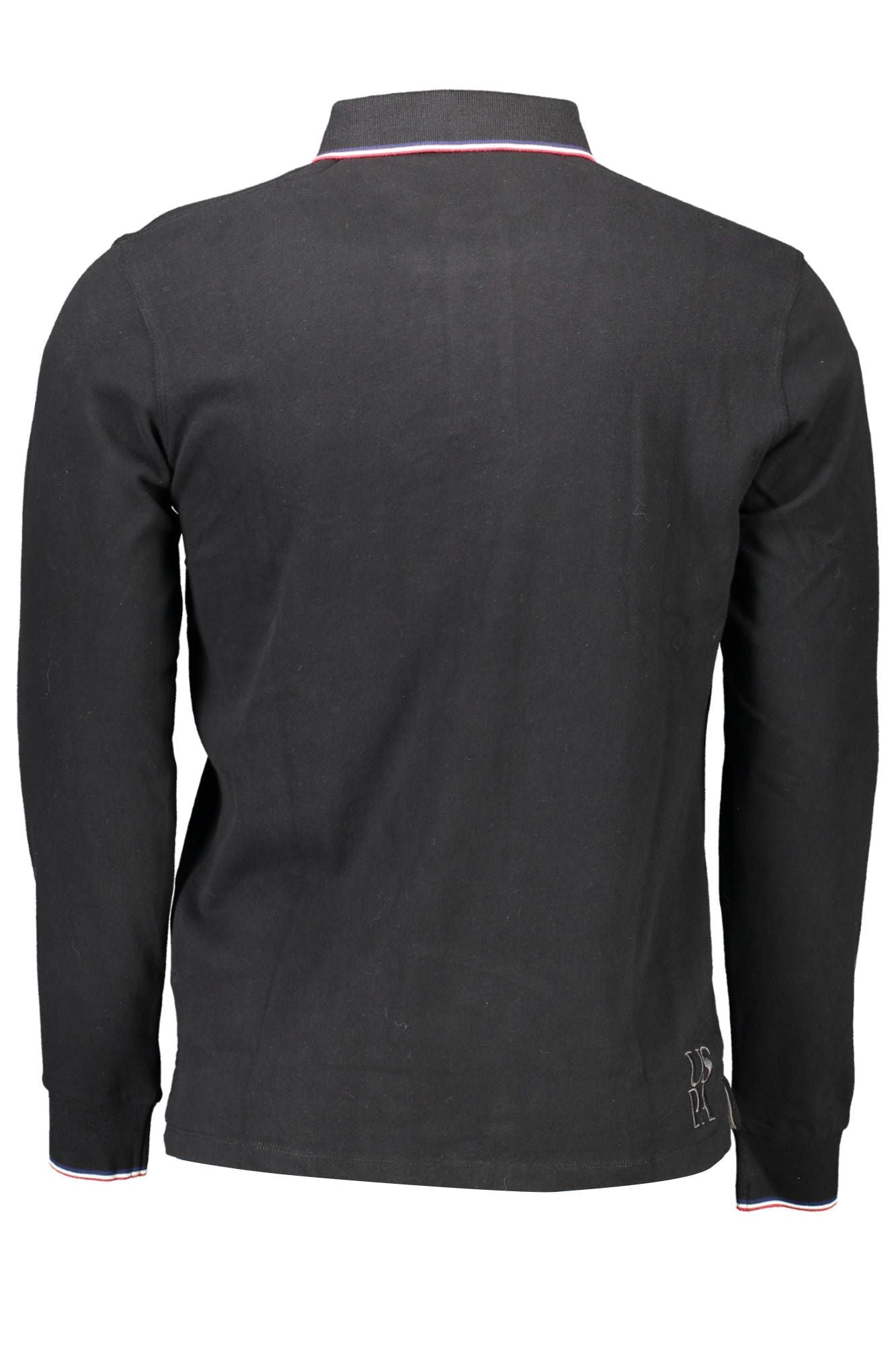 Black Cotton Men Polo Shirt