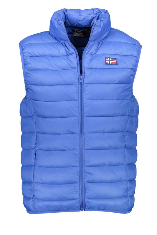 Blue Polyamide Men Jacket