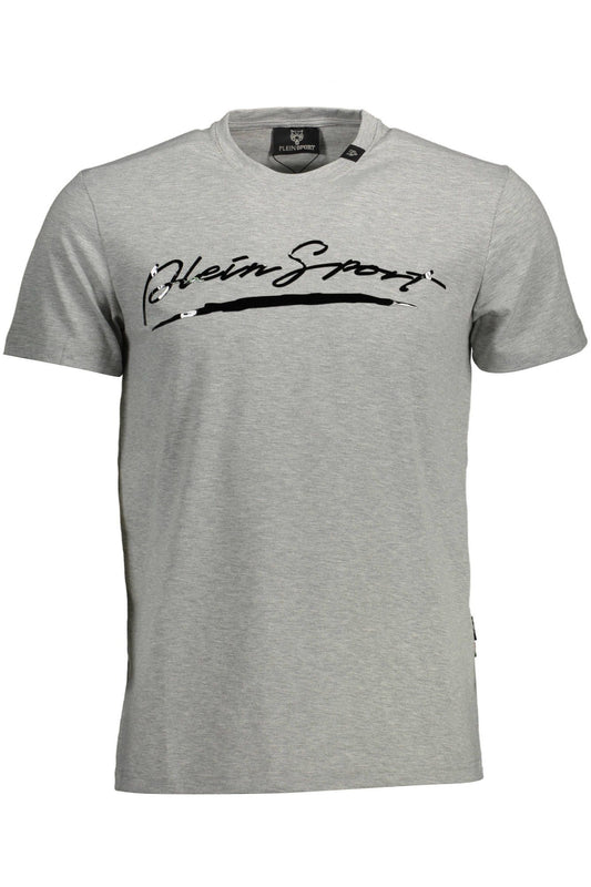 Gray Cotton Men T-Shirt