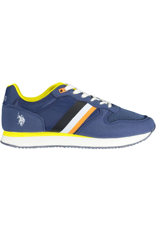 Blue Polyester Men Sneaker