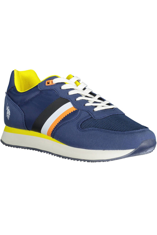 Blue Polyester Men Sneaker