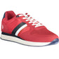 Red Polyester Men Sneaker