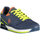 Blue Polyester Men Sneaker
