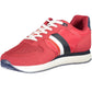 Red Polyester Men Sneaker