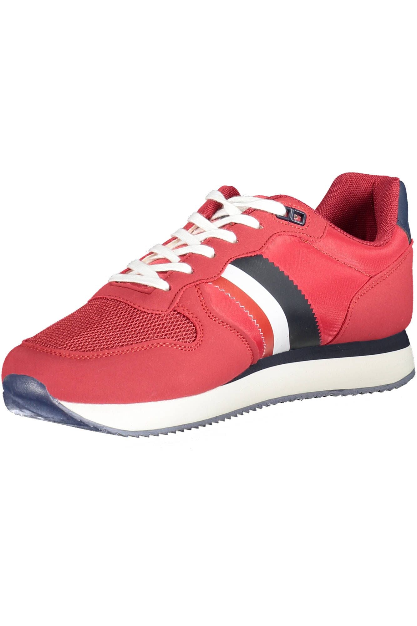 Red Polyester Men Sneaker