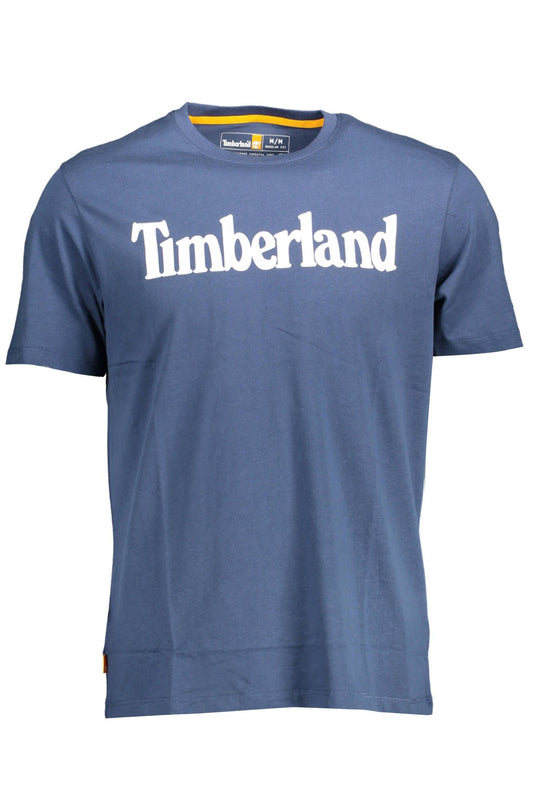 Blue Cotton Men T-Shirt