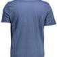 Blue Cotton Men T-Shirt