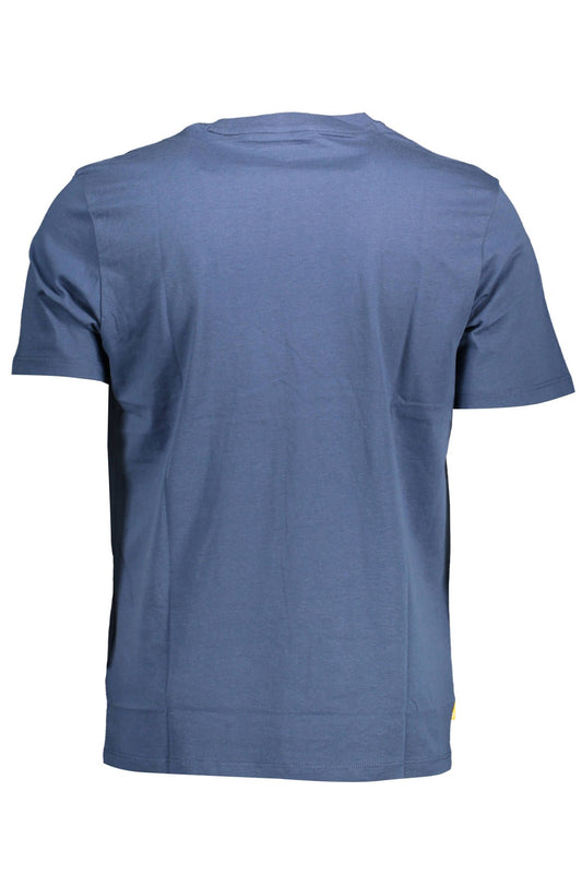 Blue Cotton Men T-Shirt